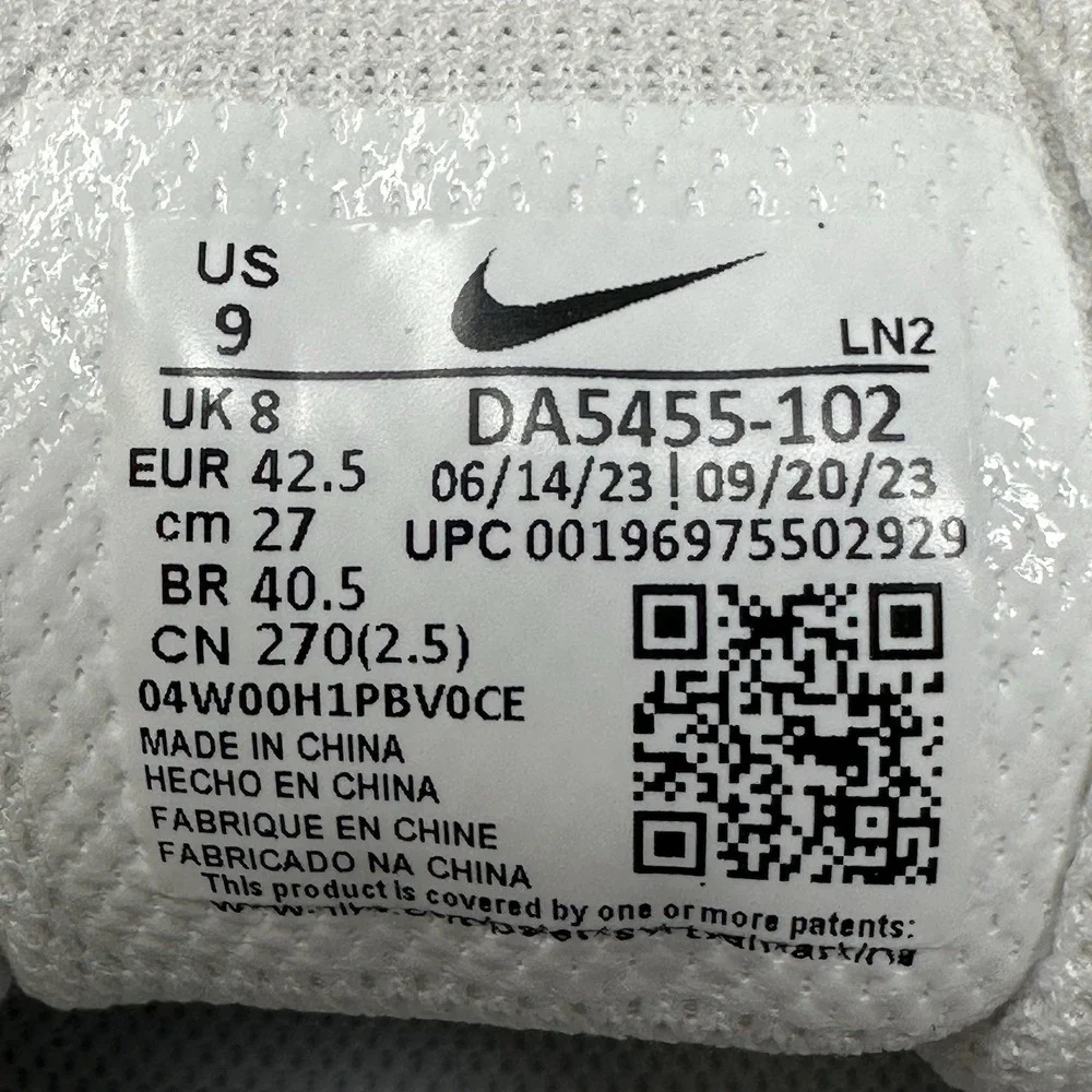 Nike Vapor Edge Speed 360 2 Football Cleats Mens Sz 9 White Silver DA5455-102